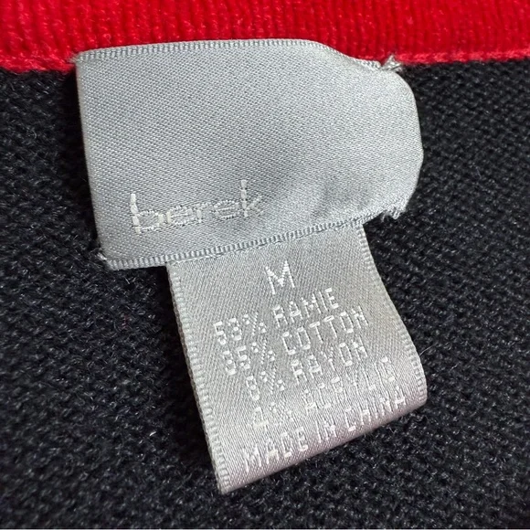 Berek Rare Vintage Tropical Flamingo Christmas Cardigan Sweater M Beaded Sequins - Picture 10 of 12